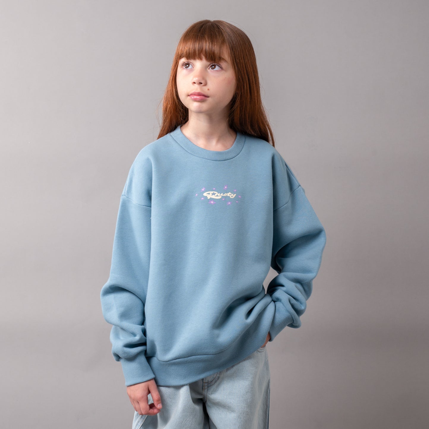 Buzo Rusty Wildflower Relaxed Crew Girls Glacier Lake