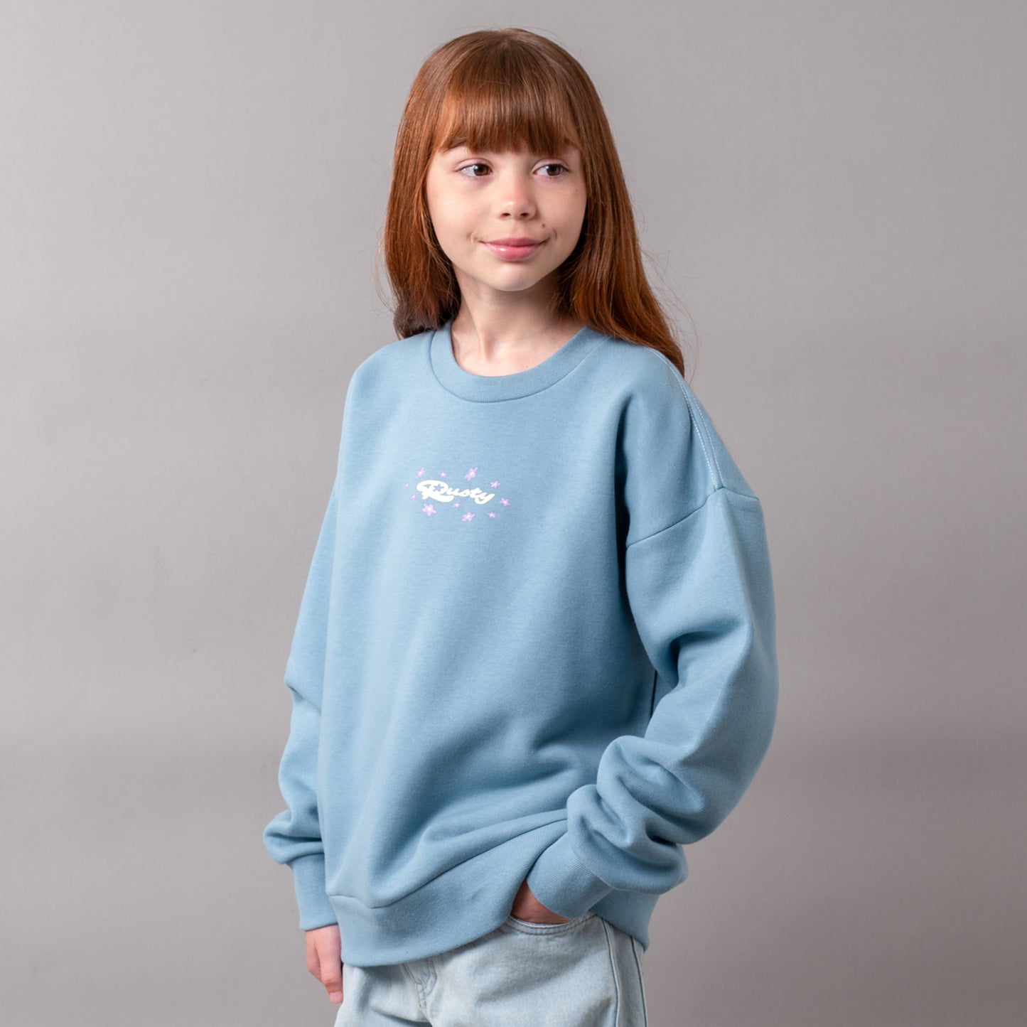 Buzo Rusty Wildflower Relaxed Crew Girls Glacier Lake