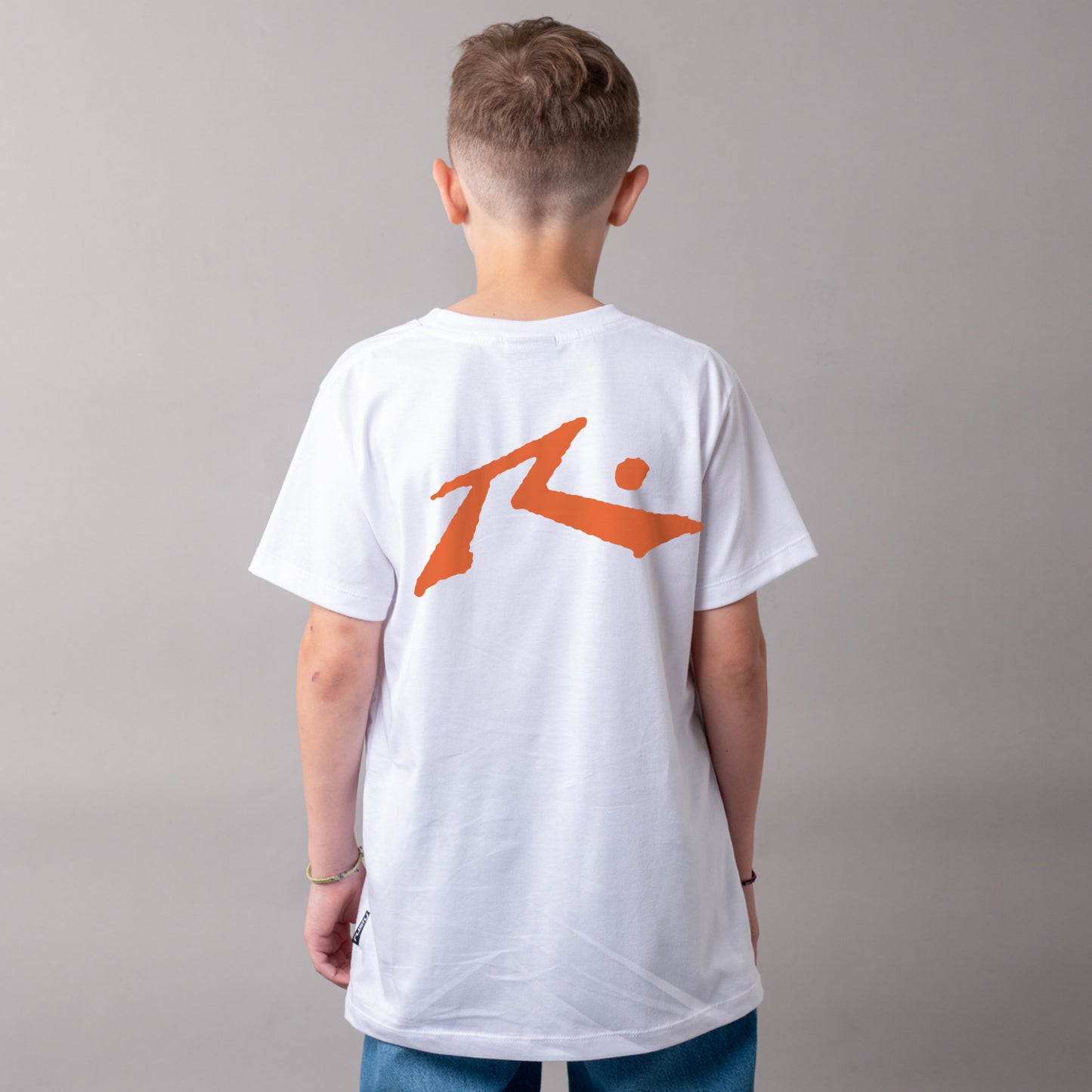 Remera Rusty Competition Jr White/Orange