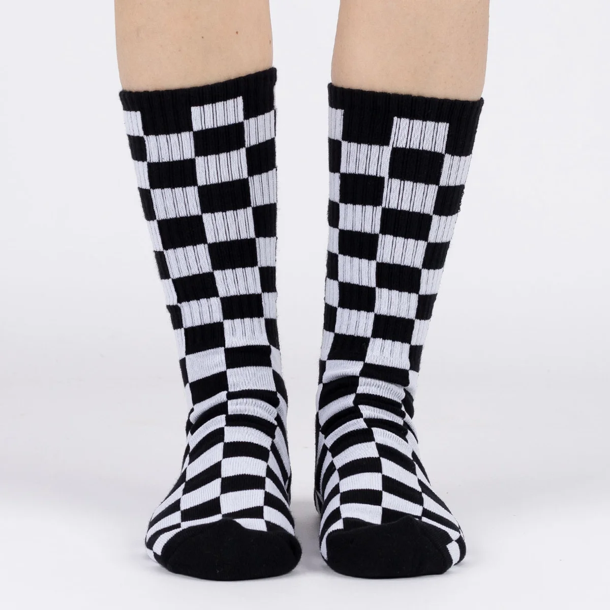 Medias Vans Checkerboard Crew Ii Blanco