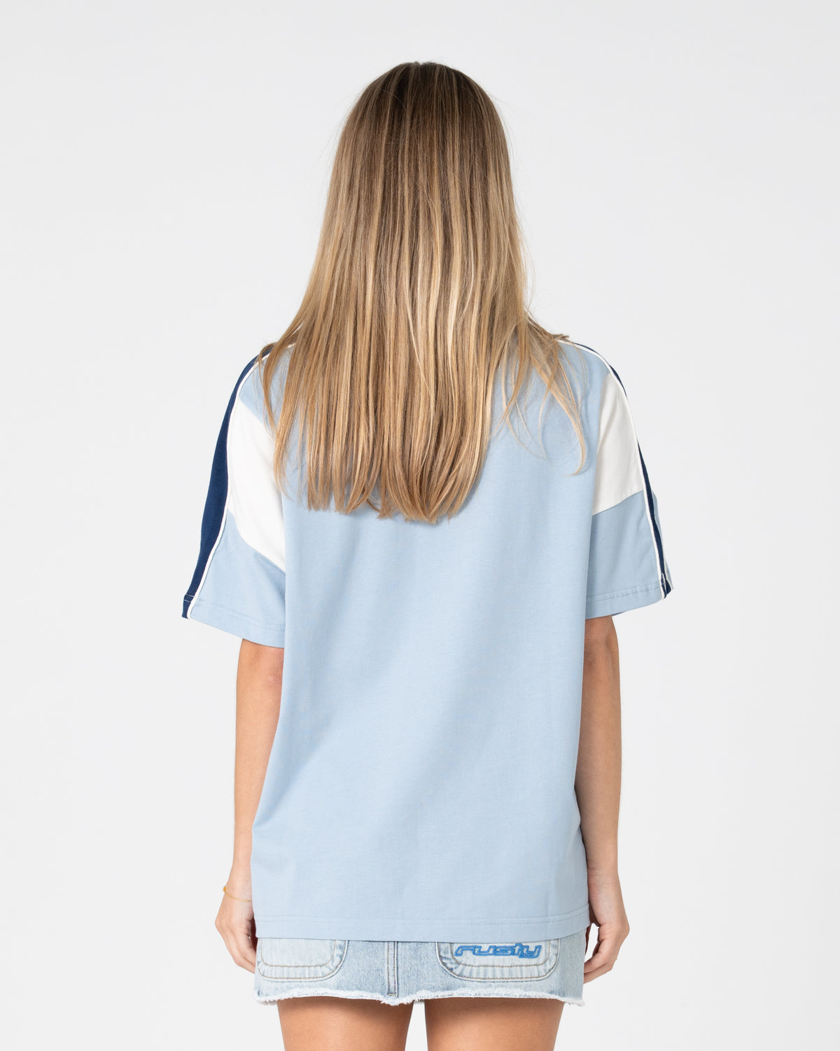 Remera Mc Rusty New Break 220 Oversize Tee Ld Sea Blue