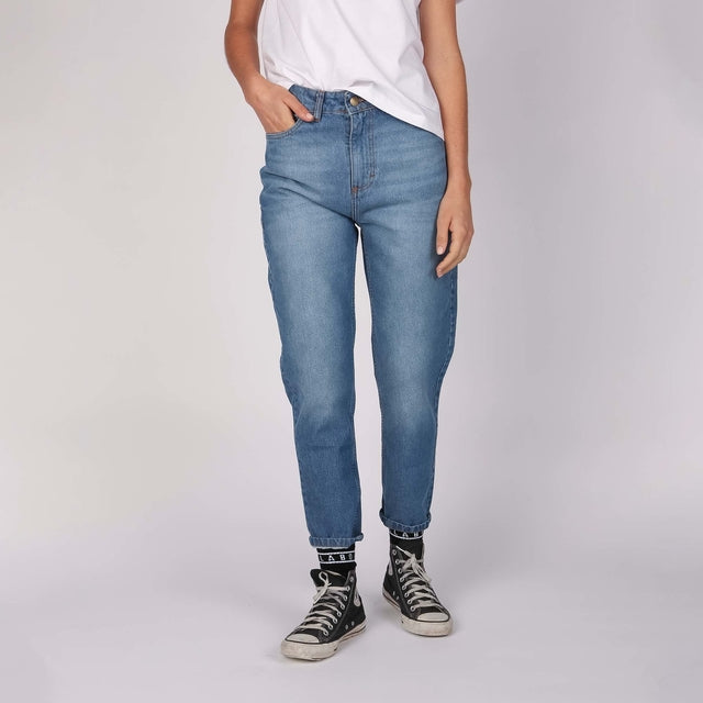 Jean Billabong Mom Old School Deep Blue