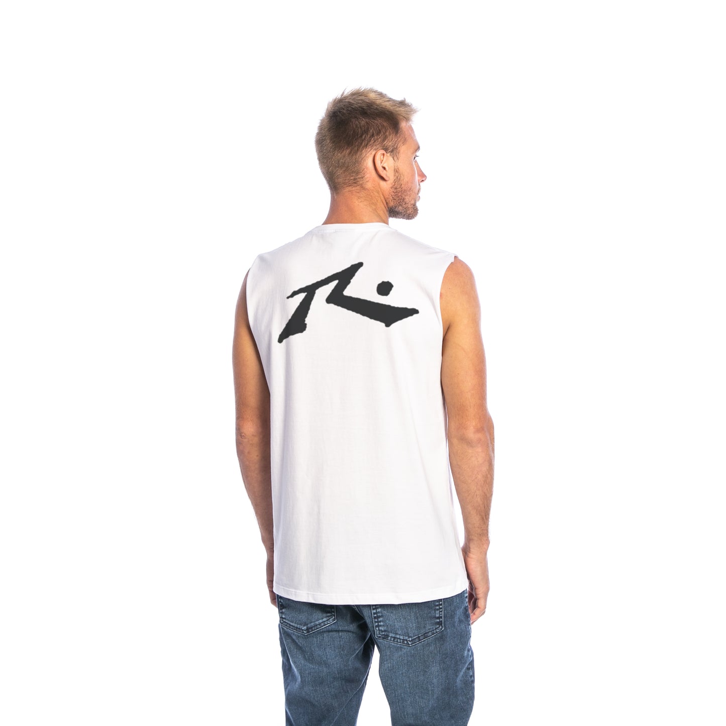 Remera S/M Hombre Rusty Competition Blanca