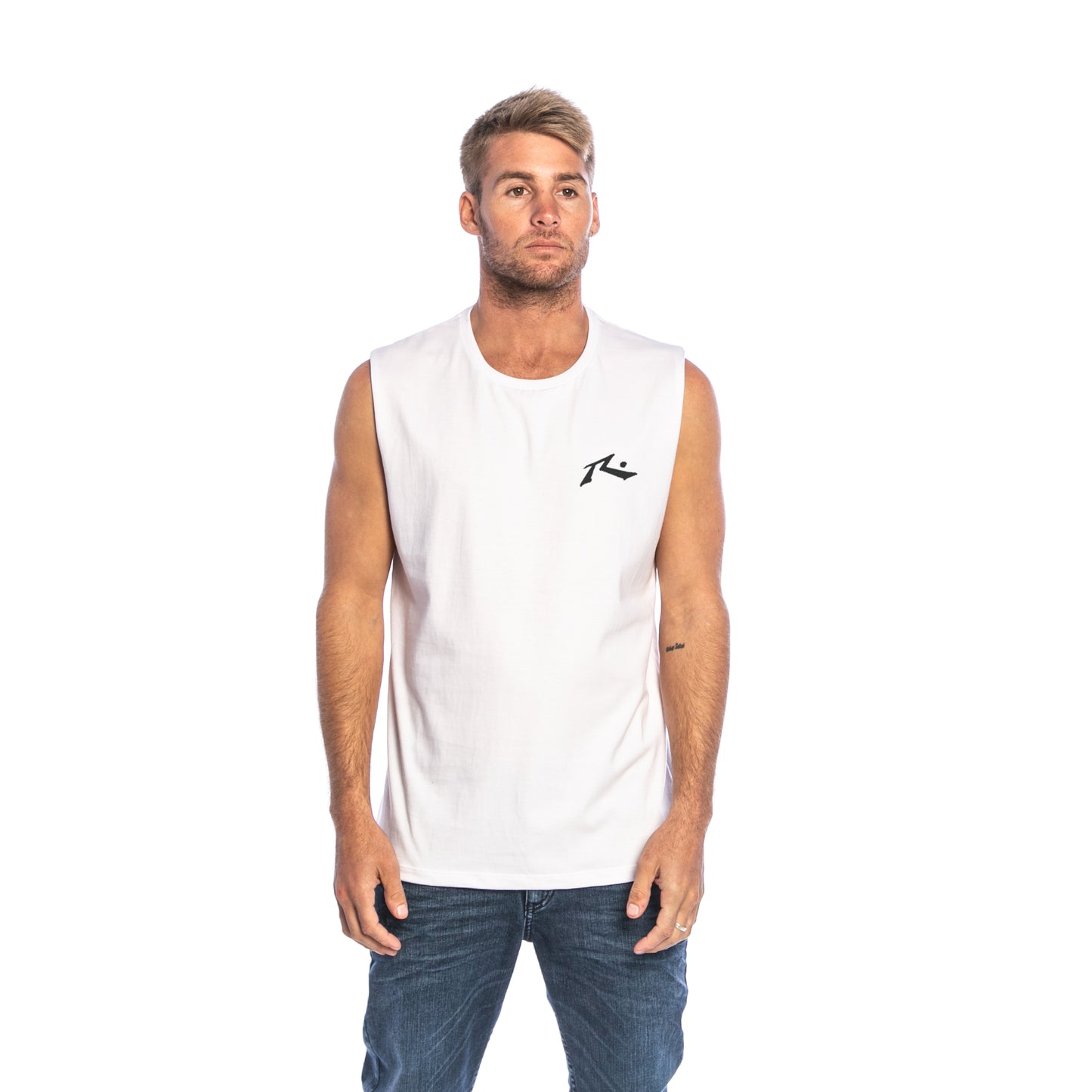 Remera S/M Hombre Rusty Competition Blanca