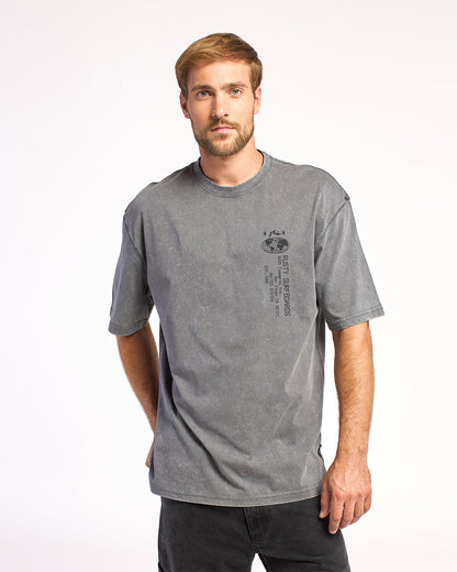 Remera Mc Rusty Ticket Tee Rx Process Grey