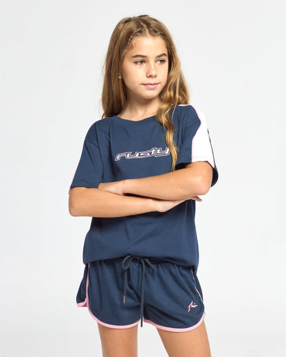 Remera Mc Rusty Mini Tammy Oversized Tee Girls Navy