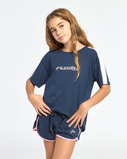Remera Mc Rusty Mini Tammy Oversized Tee Girls Navy