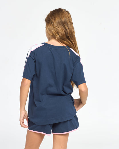Remera Mc Rusty Mini Tammy Oversized Tee Girls Navy