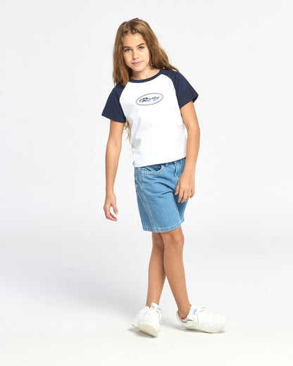 Remera Mc Rusty Tuff Raglan Baby Tee Girls White