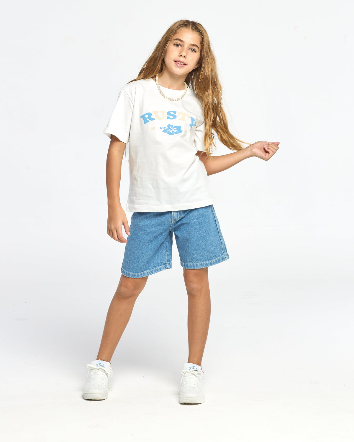 Remera Mc Rusty Loco Standard Tee Girls Ecru