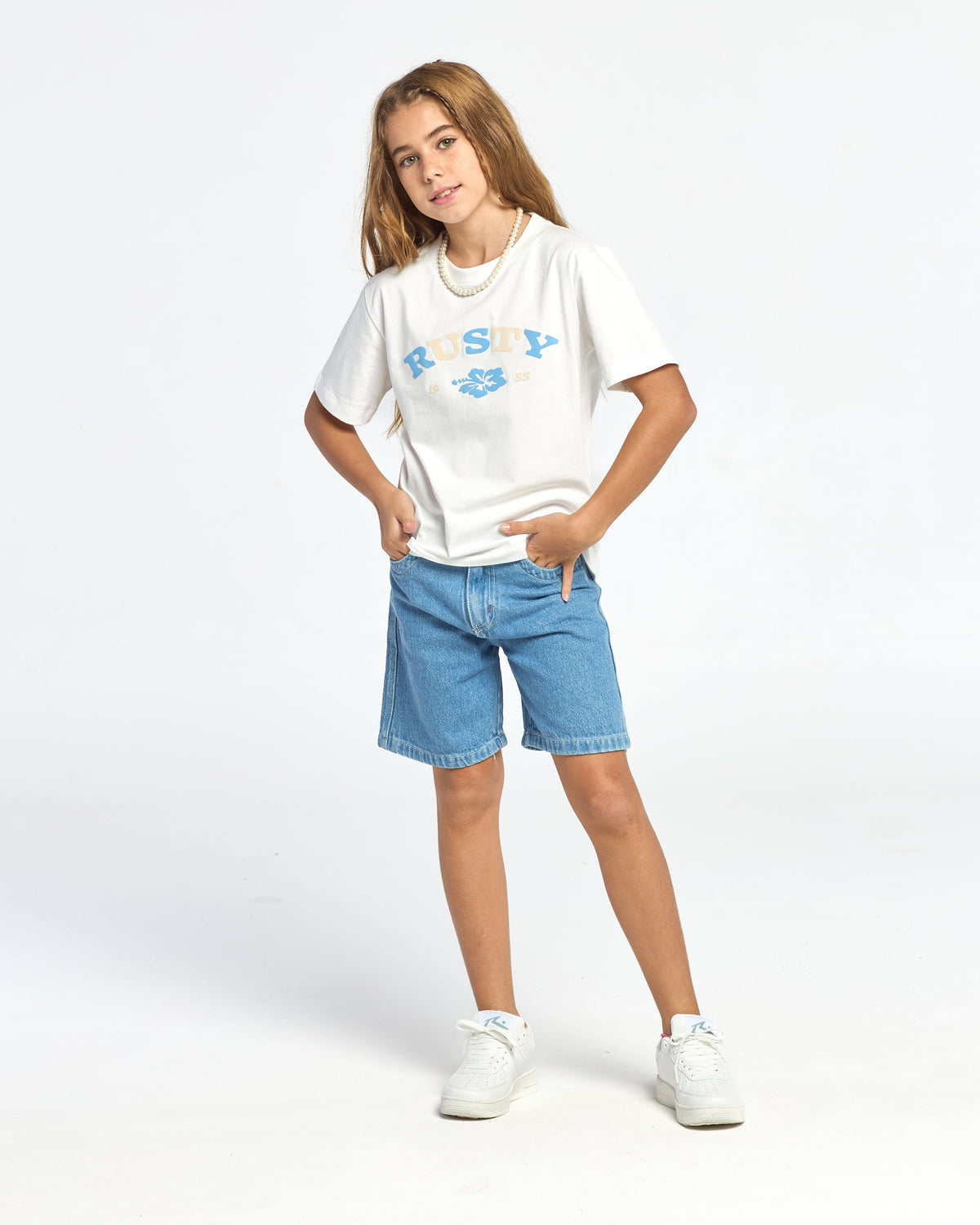 Remera Mc Rusty Loco Standard Tee Girls Ecru