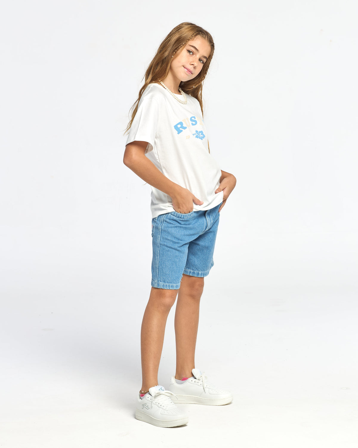 Remera Mc Rusty Loco Standard Tee Girls Ecru