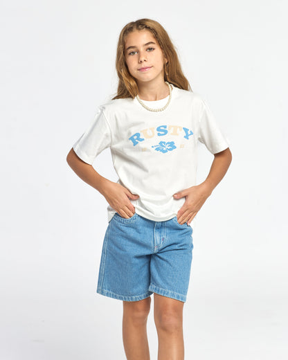 Remera Mc Rusty Loco Standard Tee Girls Ecru