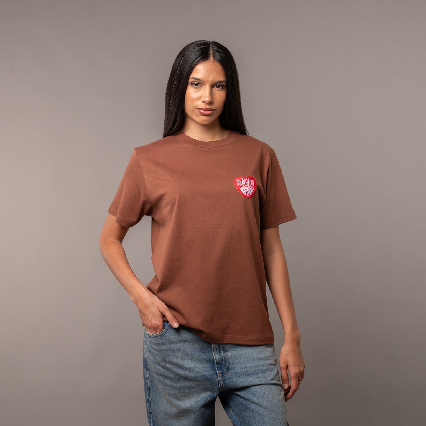Remera Vulk Heart Brown