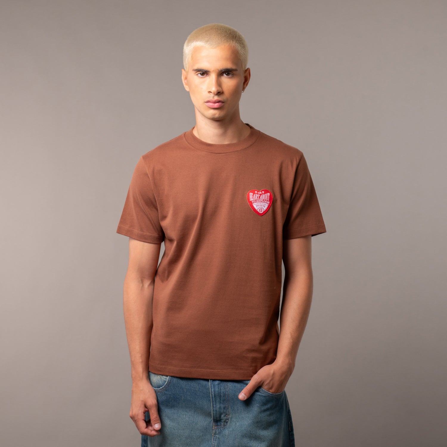 Remera Vulk Heart Brown