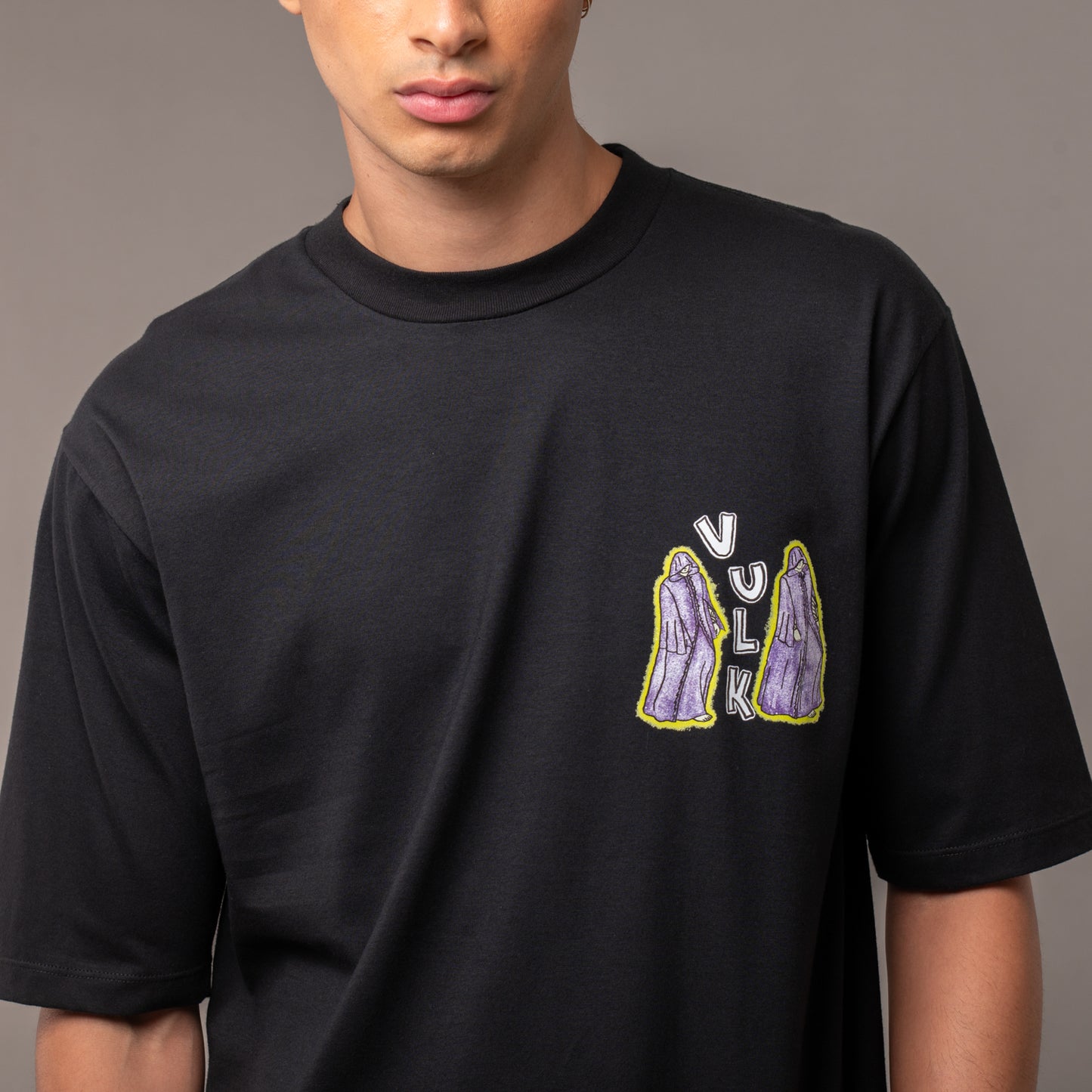 Remera Vulk Strokes Black