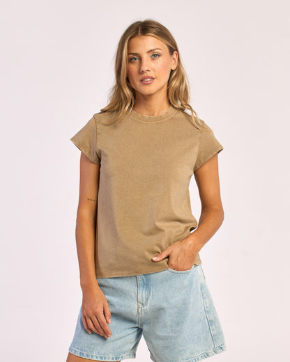 Remera Mc Rusty Sugar Process Tee Ld Taupe