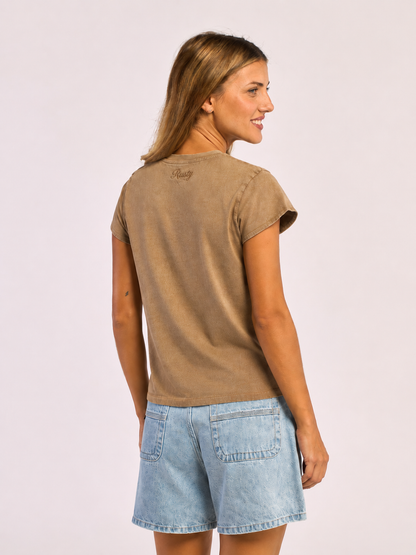 Remera Mc Rusty Sugar Process Tee Ld Taupe