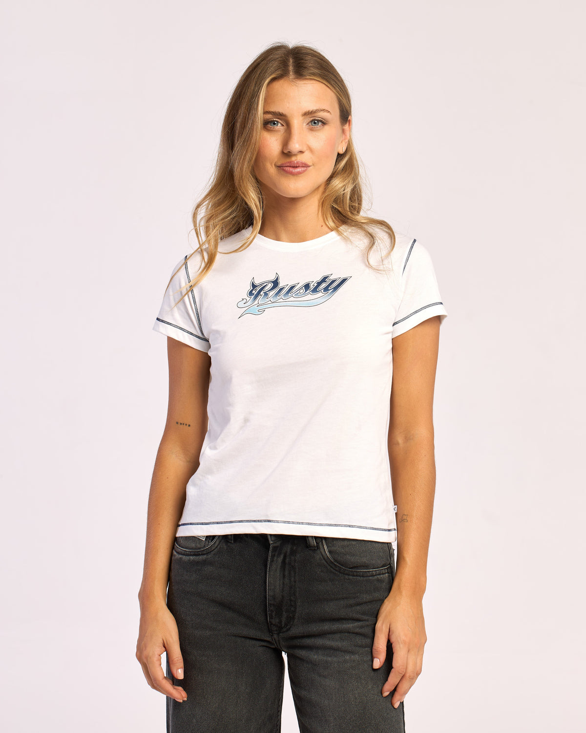 Remera Mc Rusty Horny Devil Baby Tee Ld White