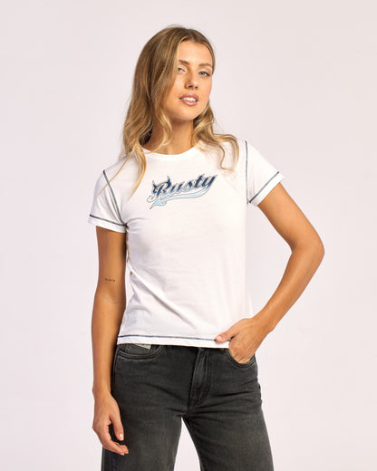 Remera Mc Rusty Horny Devil Baby Tee Ld White