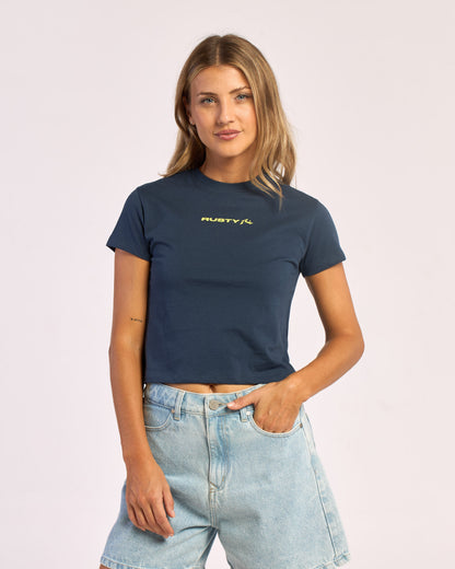 Remera Mc Rusty Essentials Relaxed Mini Tee 2.0 Ld Navy