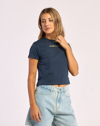 Remera Mc Rusty Essentials Relaxed Mini Tee 2.0 Ld Navy