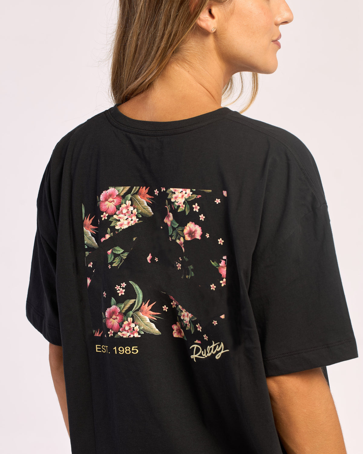 Remera Mc Rusty Jill Standard 4 Relaxed Fit Tee Ld Black