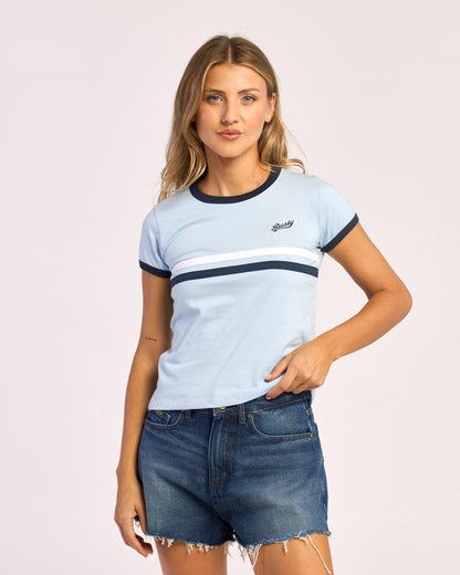 Remera Mc Rusty Billie Stripe Baby Tee Ld Retro Blue