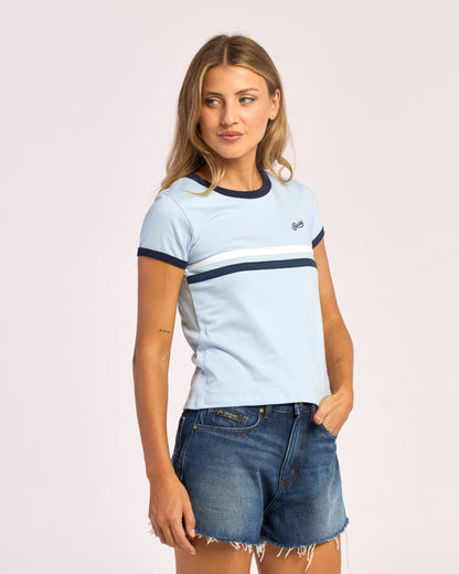 Remera Mc Rusty Billie Stripe Baby Tee Ld Retro Blue