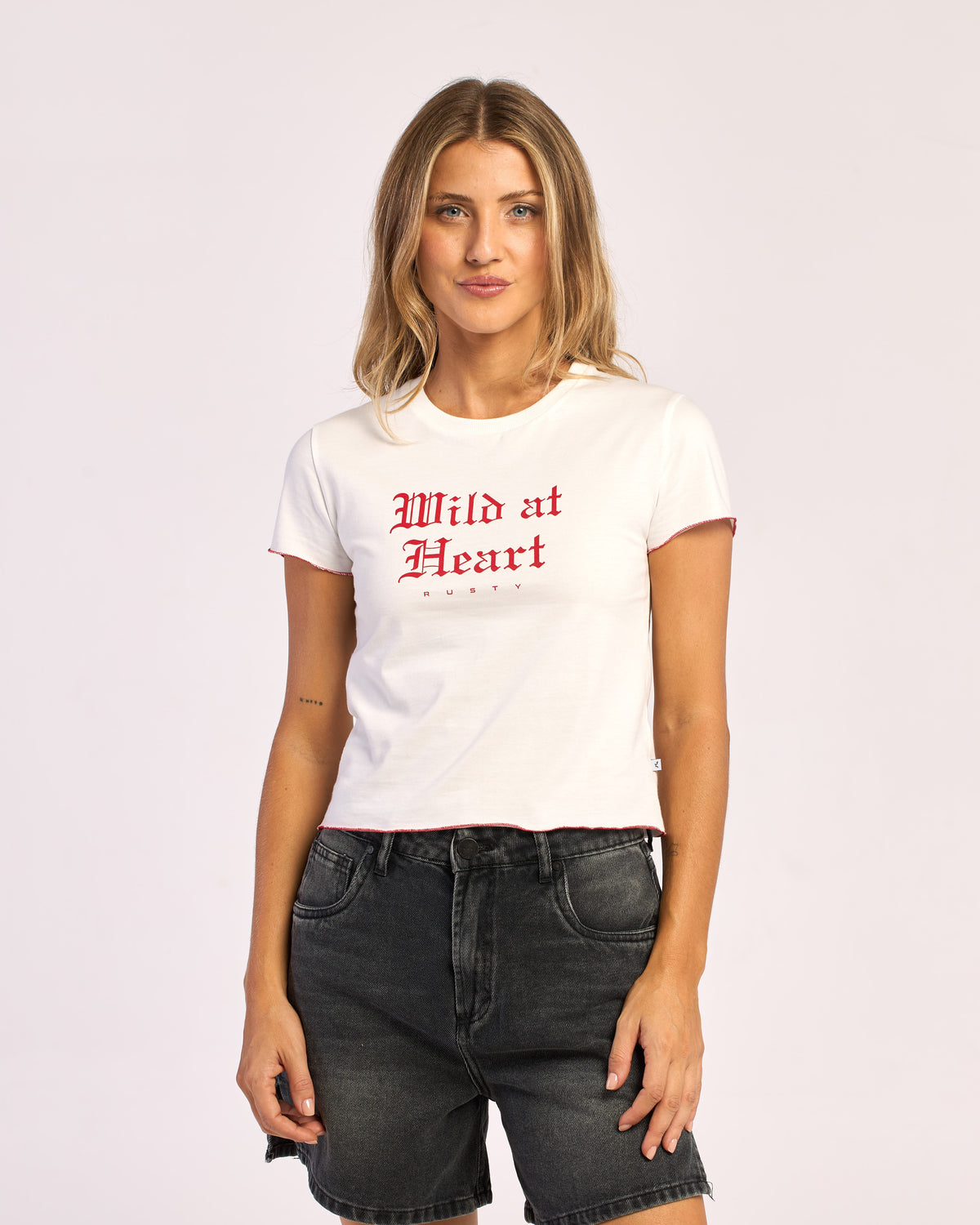 Remera Mc Rusty Wild At Heart Mini Tee Ld Ecru