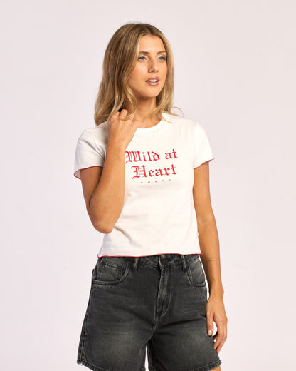 Remera Mc Rusty Wild At Heart Mini Tee Ld Ecru