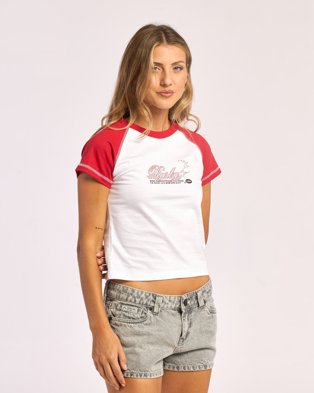 Remera Mc Rusty Out Of Practice Ranglan Tee Ld White