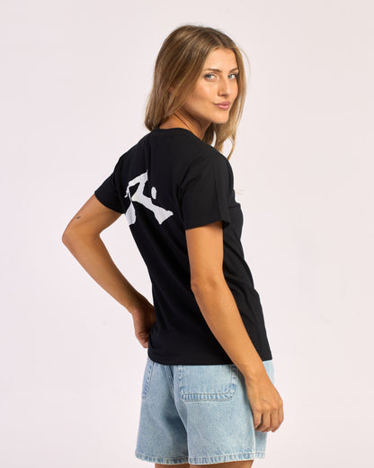 Remera Mujer Rusty Competition Negro
