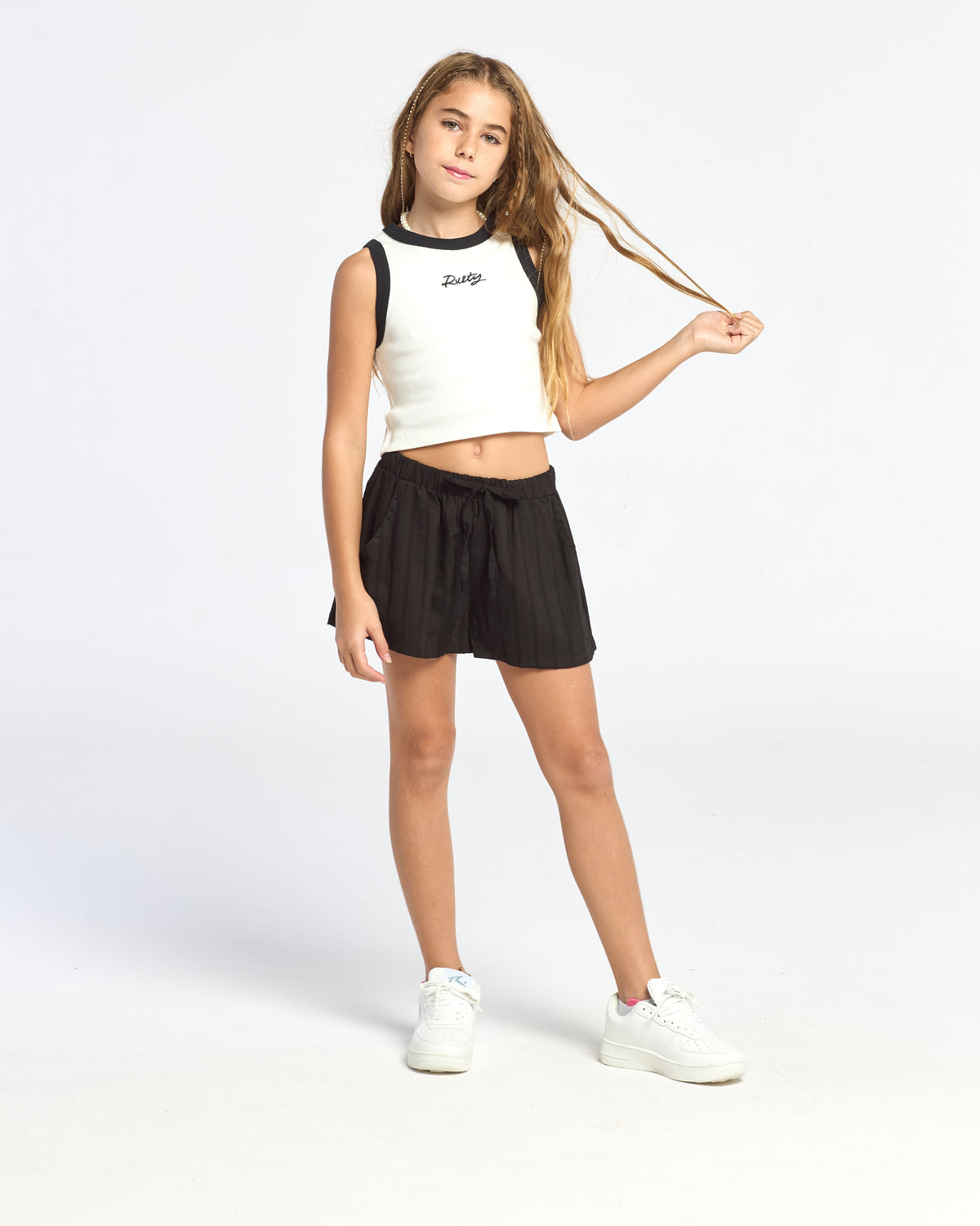 Musculosa Rusty Brand Racer 2.0 Tank Girls Ecru