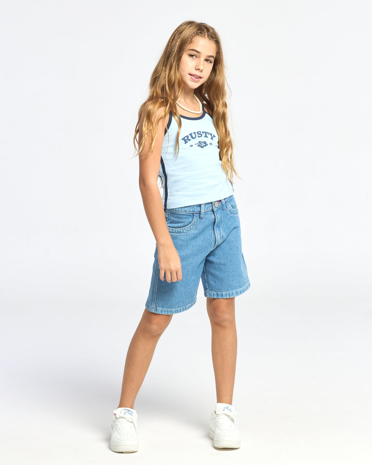 Musculosa Rusty Bella Tank Girls Retro Blue