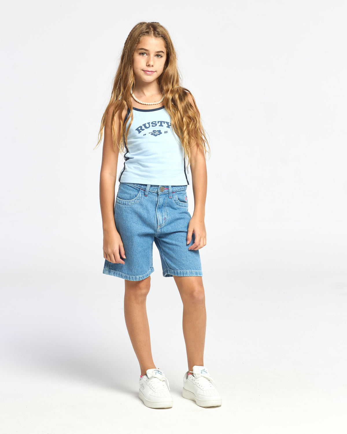 Musculosa Rusty Bella Tank Girls Retro Blue