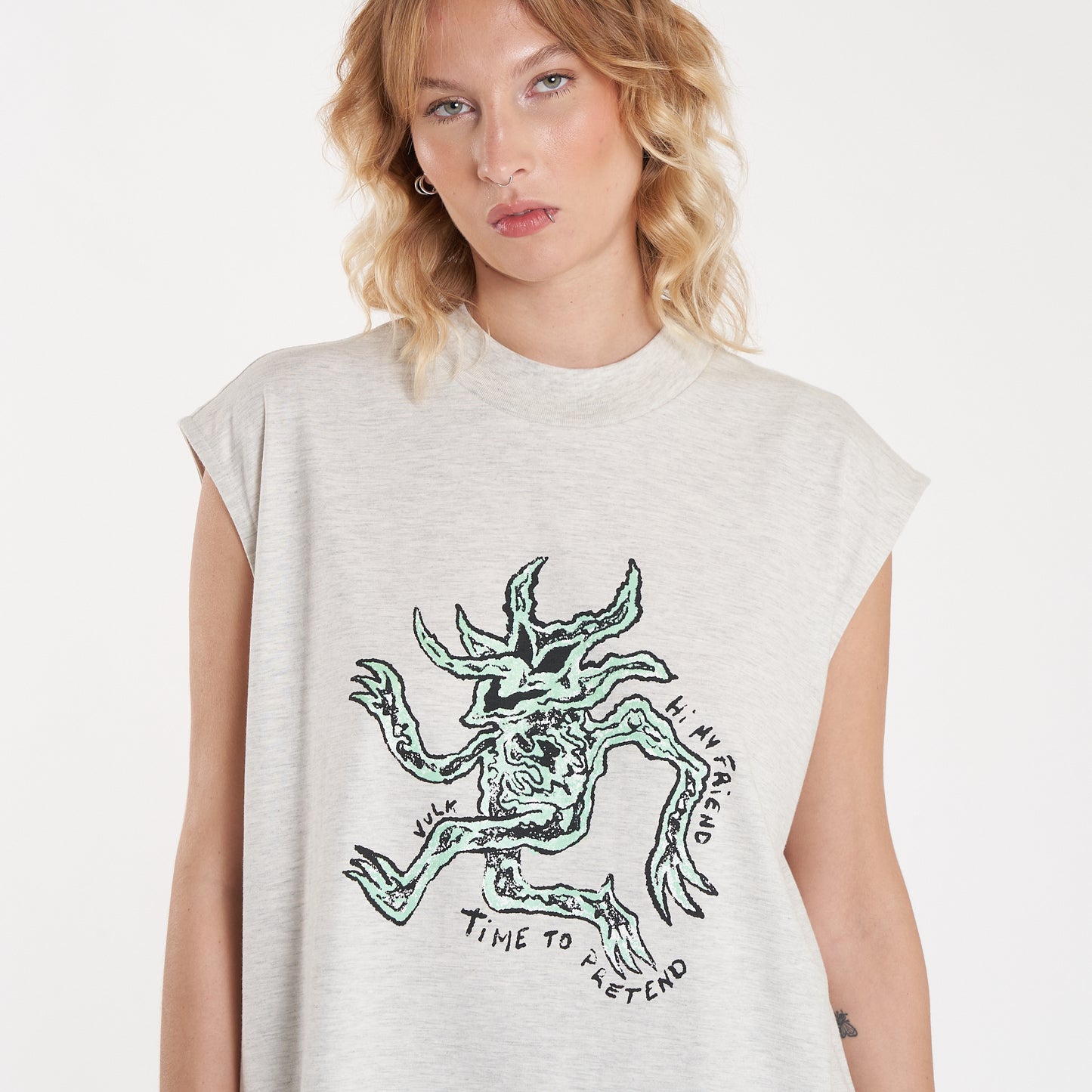 Musculosa Vulk Trip Muscle Cream Grey