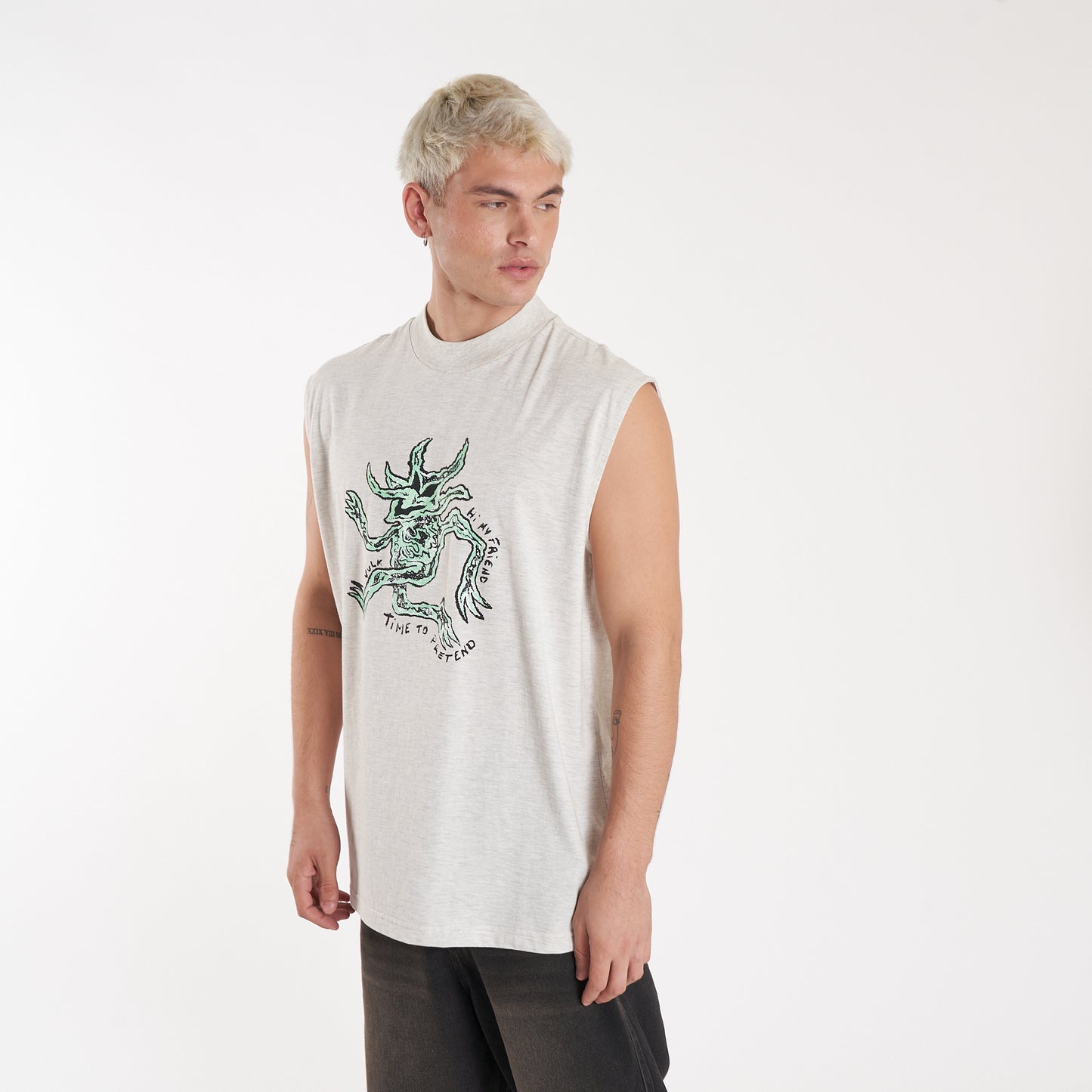 Musculosa Vulk Trip Muscle Cream Grey