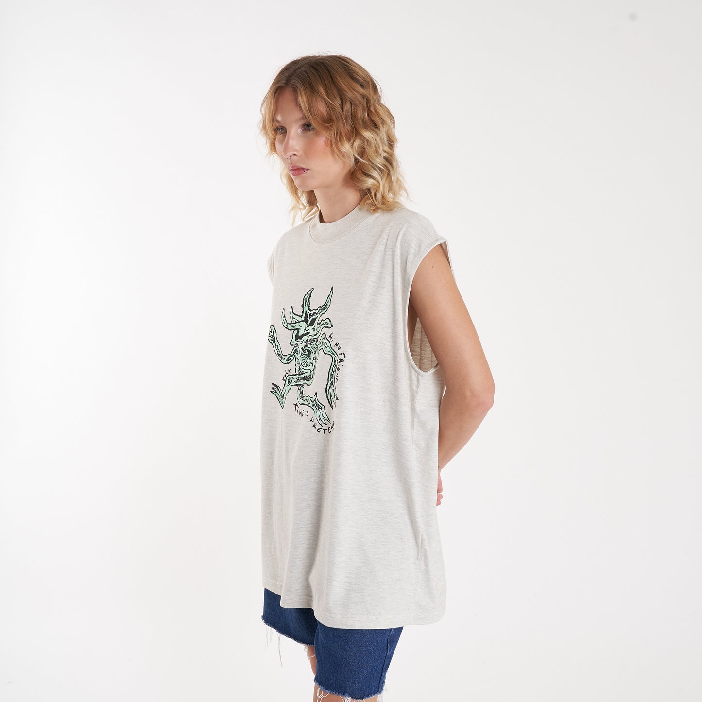 Musculosa Vulk Trip Muscle Cream Grey