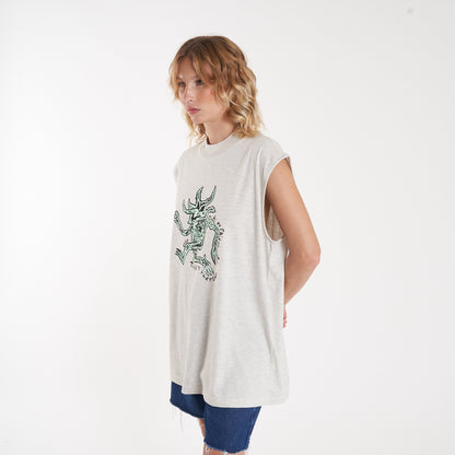 Musculosa Vulk Trip Muscle Cream Grey