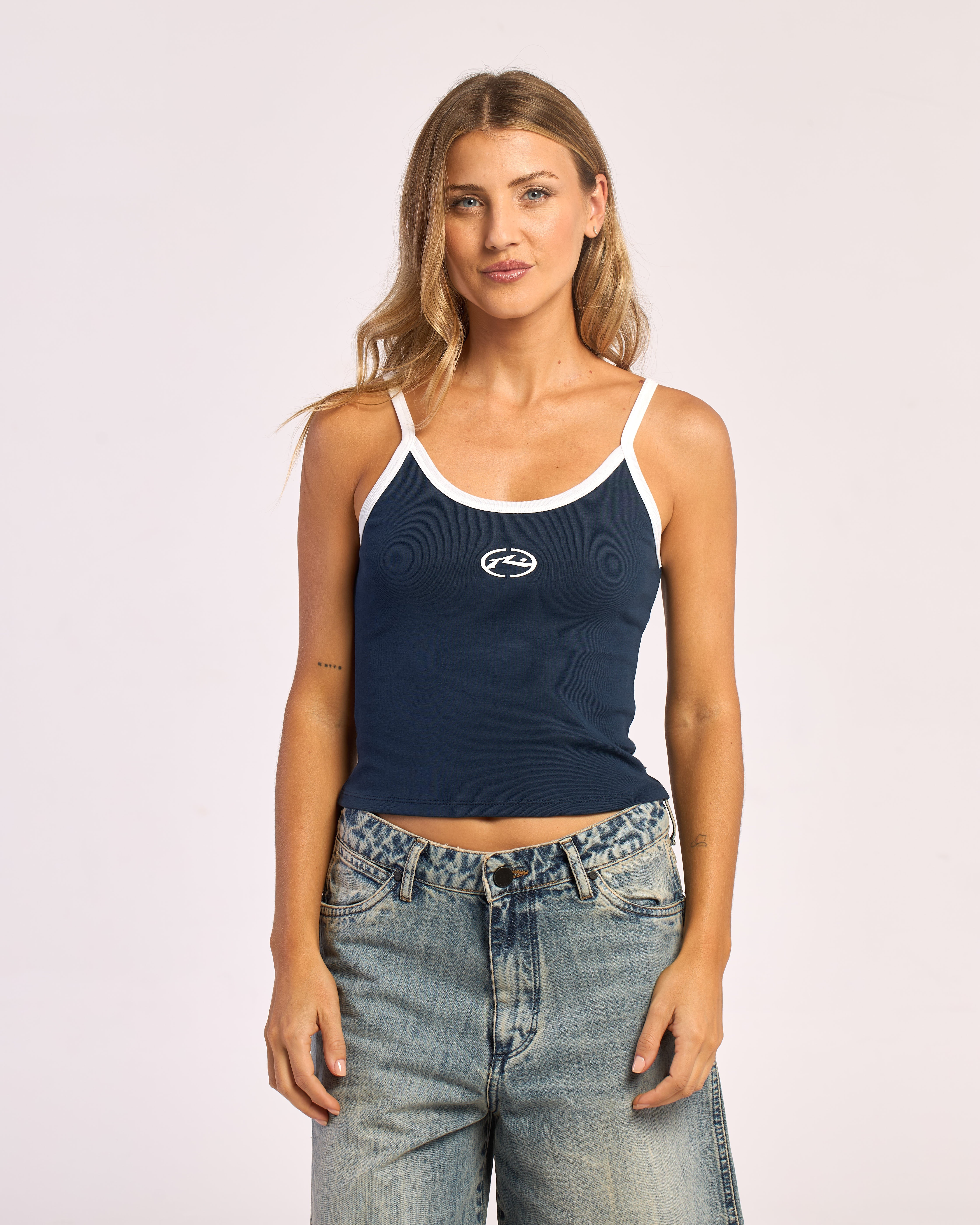 Musculosa Rusty Core Skimmer Tank Ld Navy