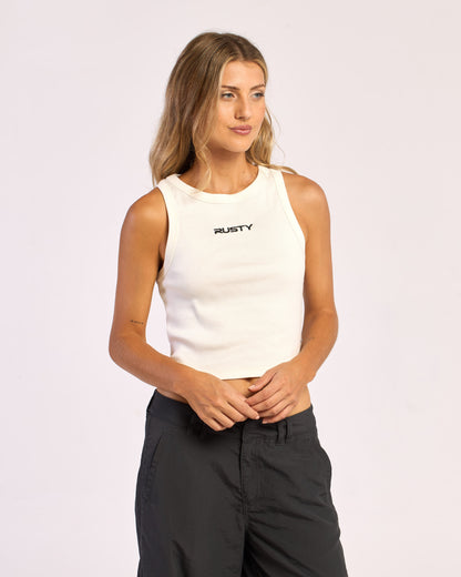 Musculosa Rusty Brand Racer 2.0 Tank Ld Ecru