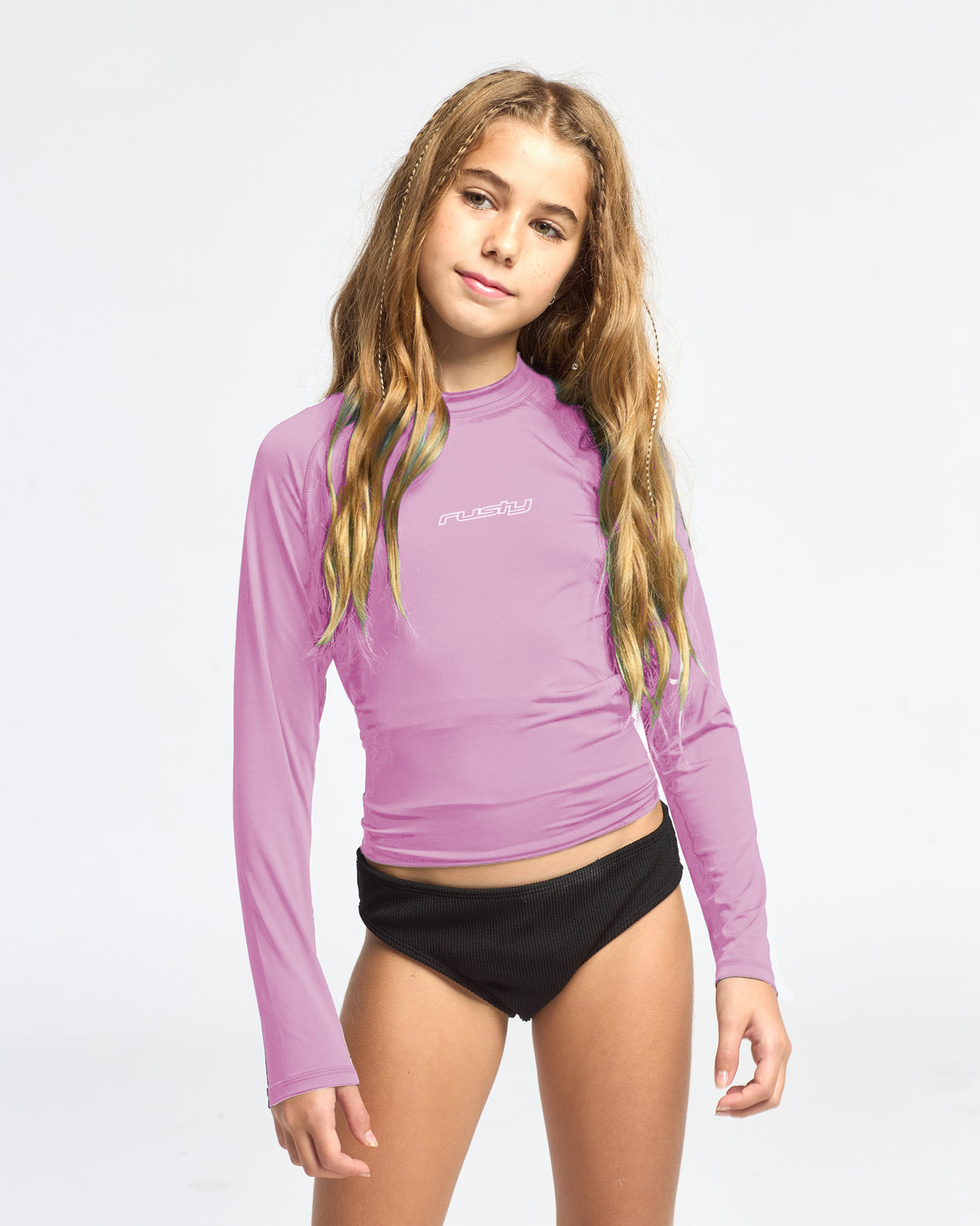 Rashie Rusty Sunscreen Rashie Girls Dusty Pink