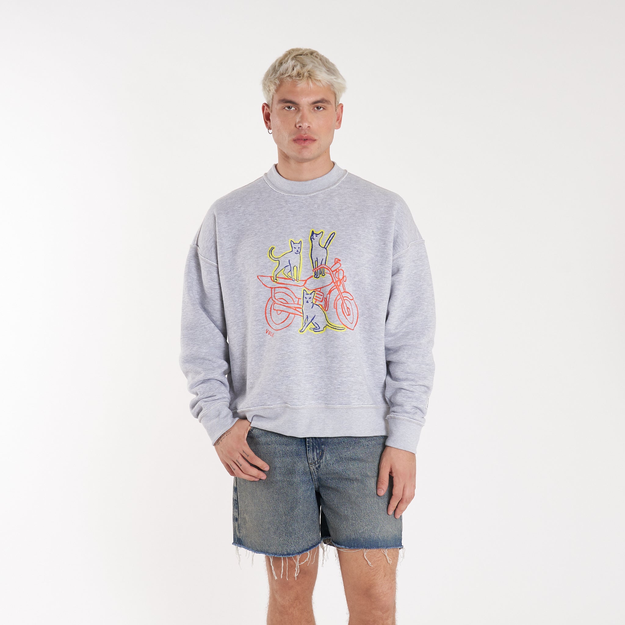 Buzo Vulk Alley Crew Grey