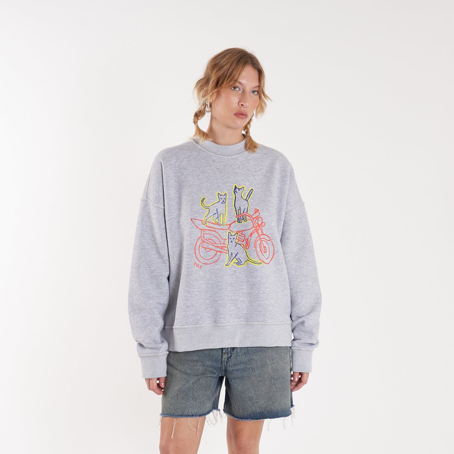 Buzo Vulk Alley Crew Grey
