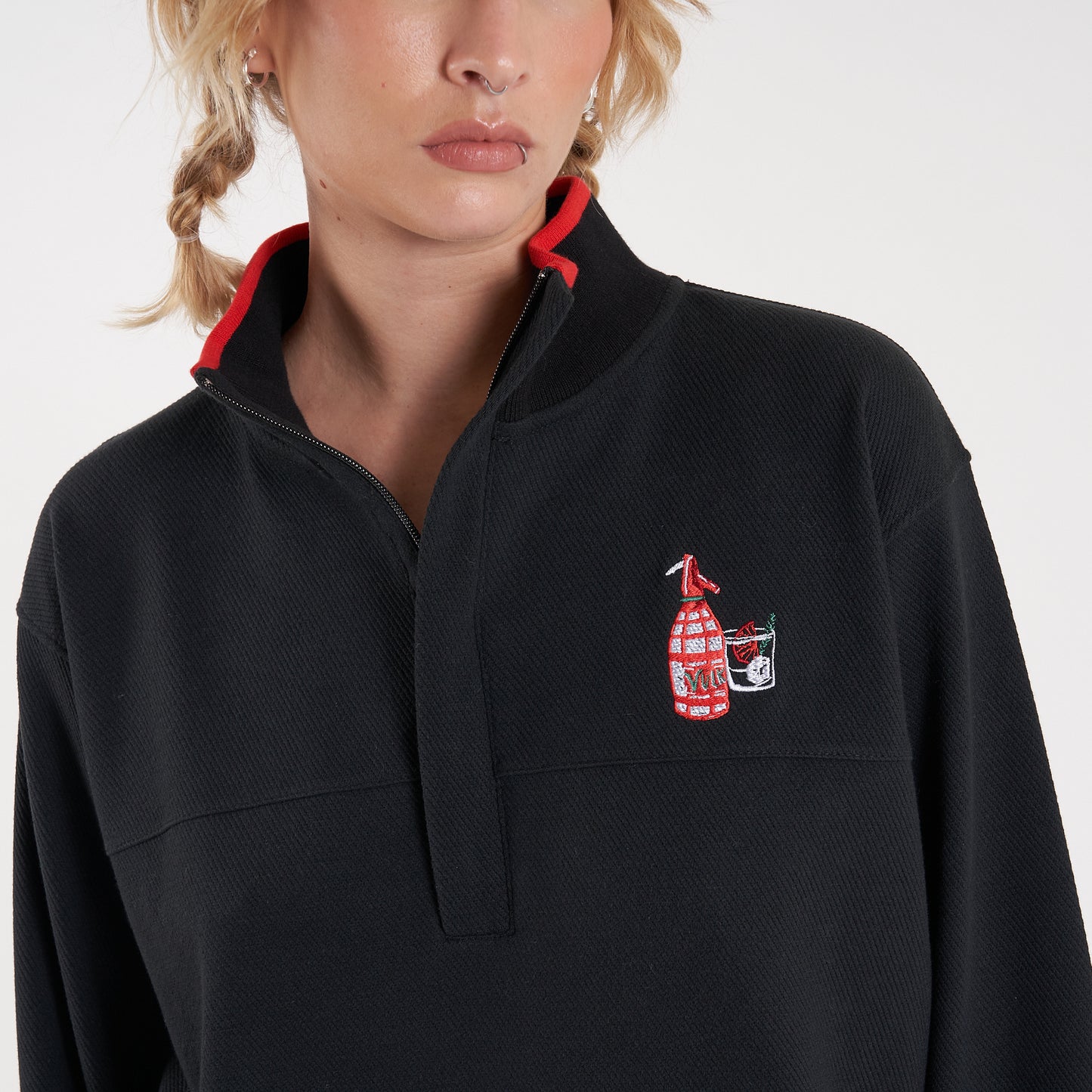 Buzo Vulk Vacation Half Zip Black