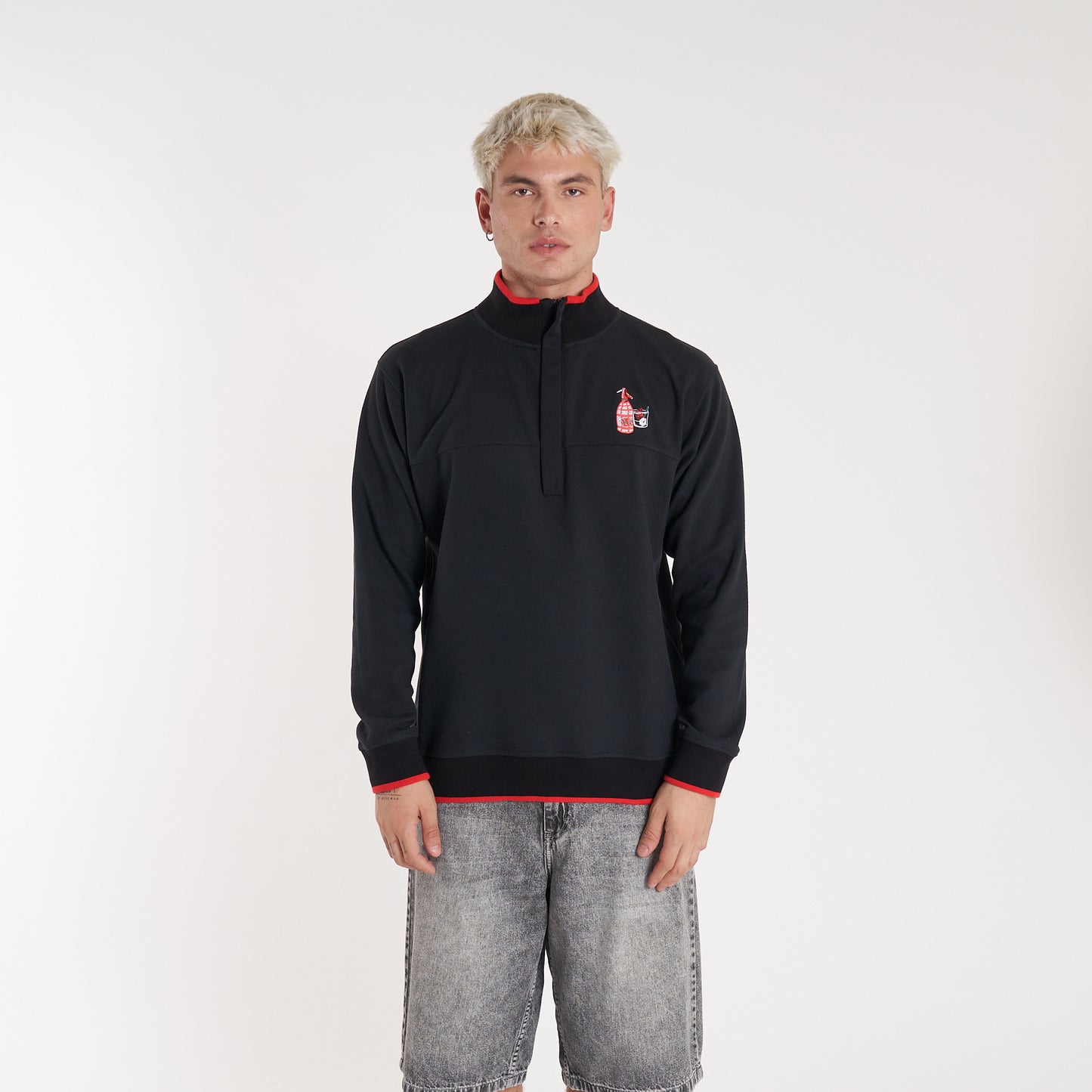Buzo Vulk Vacation Half Zip Black