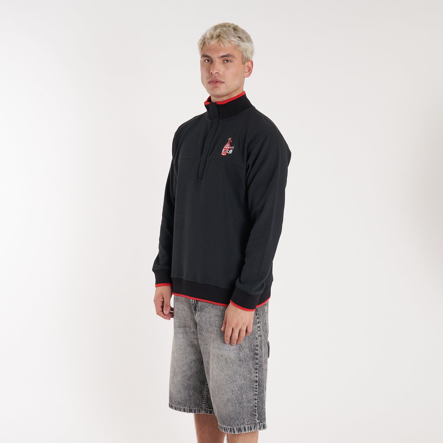 Buzo Vulk Vacation Half Zip Black