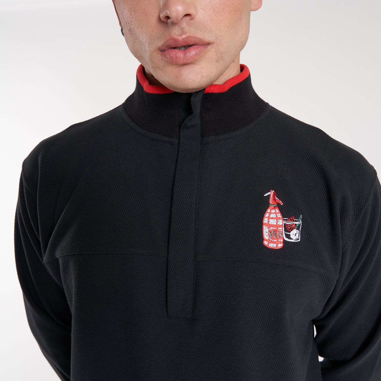 Buzo Vulk Vacation Half Zip Black