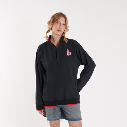 Buzo Vulk Vacation Half Zip Black